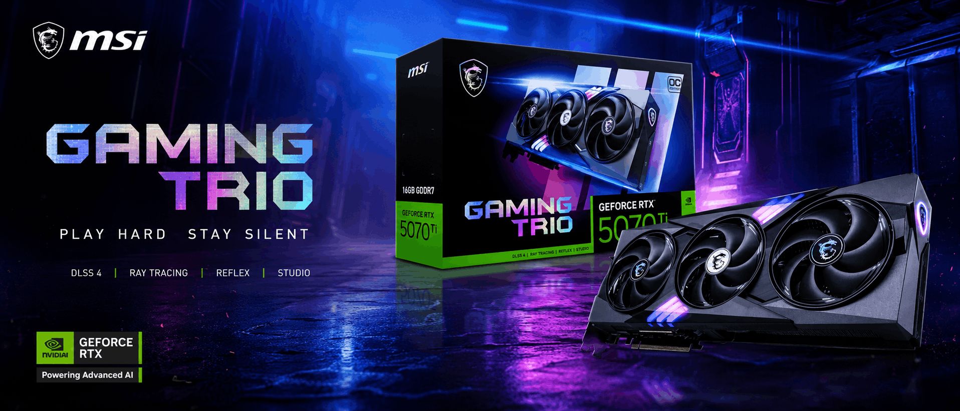 Carte Graphique MSI GeForce RTX 5070 Ti 16G VENTUS 3X OC